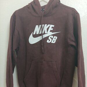 NIKE SB hoodie Small dark maroon